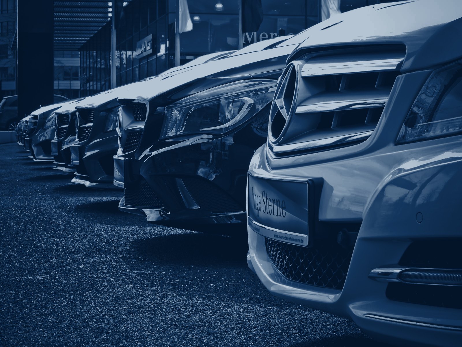 Vehicles stored in secured lot